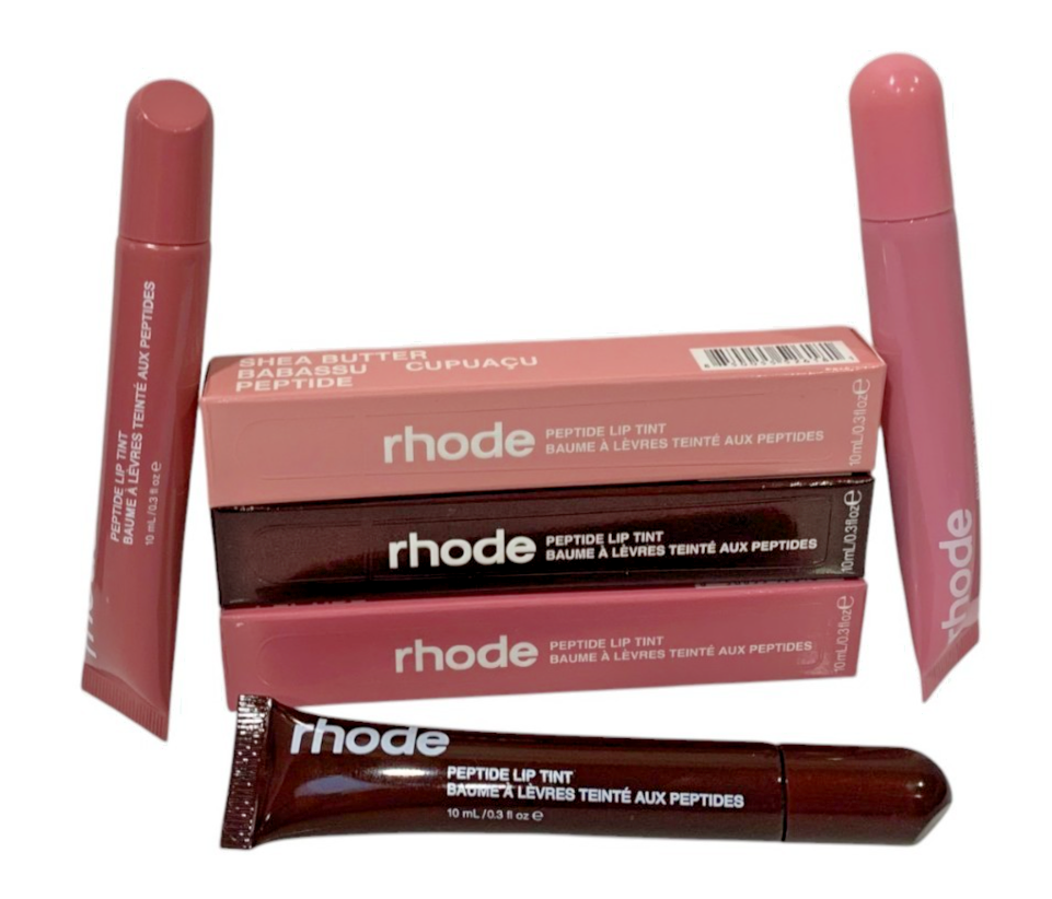 Rhode Peptide Lip Tint  10ml Shea Butter Sheer 3 pcs-Ribbon, Salty Tan, Espresso