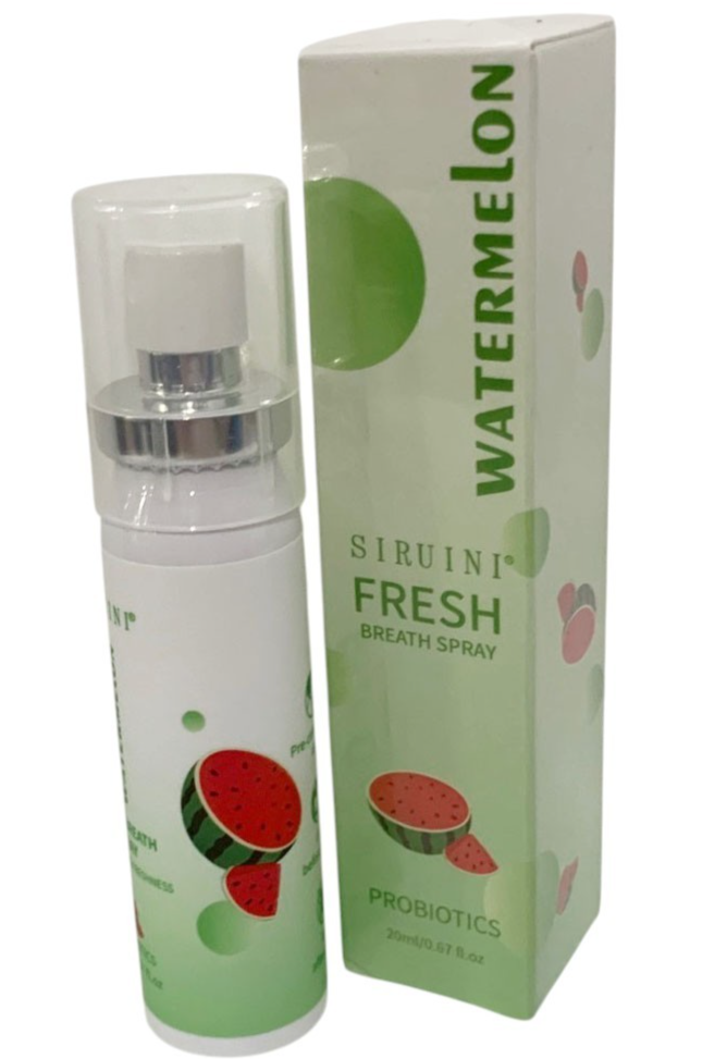 SIRUINI PROBIOTICS FRESH BREATH WATERMELON MOUTH SPRAY ORAL HEALTH FORMULA 20ml