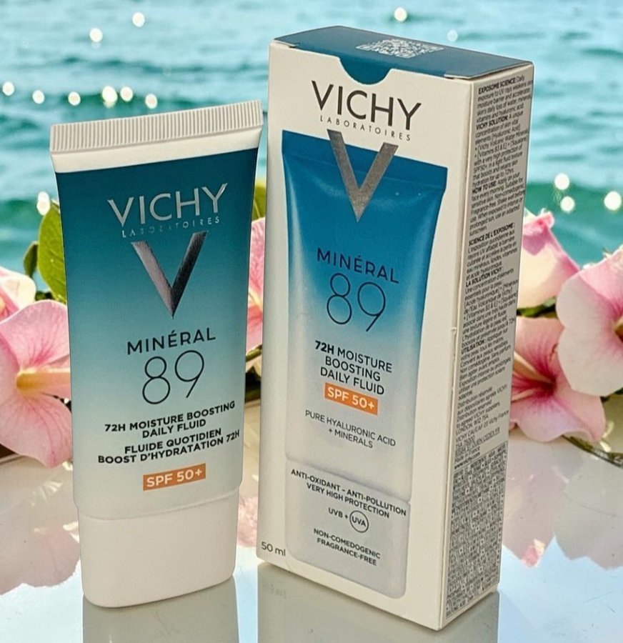Vichy Mineral 89 72H Moisture Boosting Daily Fluid SPF50+UVB +UVA 50ml Exp 12/28
