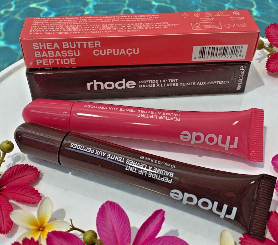Rhode Peptide Lip Tint 10ml Shea Butter Sheer SET of 2 GUAVA SPRITZ & ESPRESSO