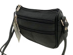 Black Soft Cowhide Leather Small Handbag Crossbody Shoulder Bag  Purse for Women
