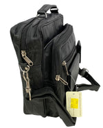 Black Leather Messenger Crossbody Shoulder Bag Organizer Handbag Satchel for Men