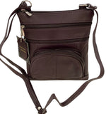 New PURPLE Leathers Crossbody Messenger Purse Bag 5 Pockets, Adjustable Strap
