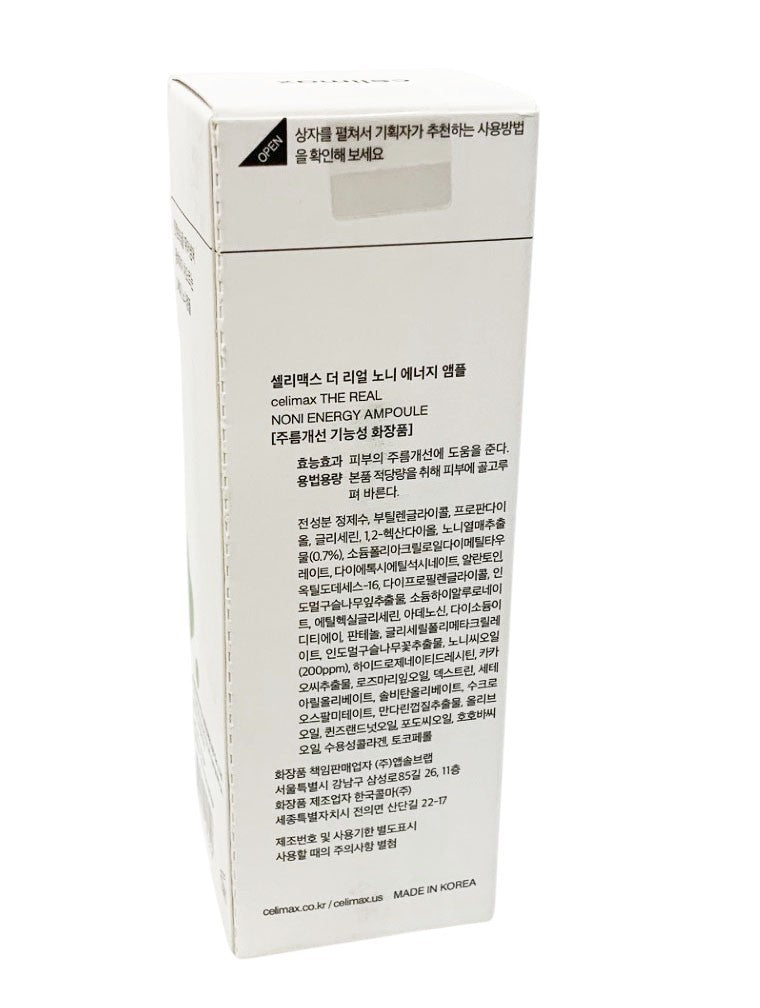 CELIMAX NONI ENERGY AMPOULE 50ml Calming + Radiance Skin K-Beauty Exp 04/2028