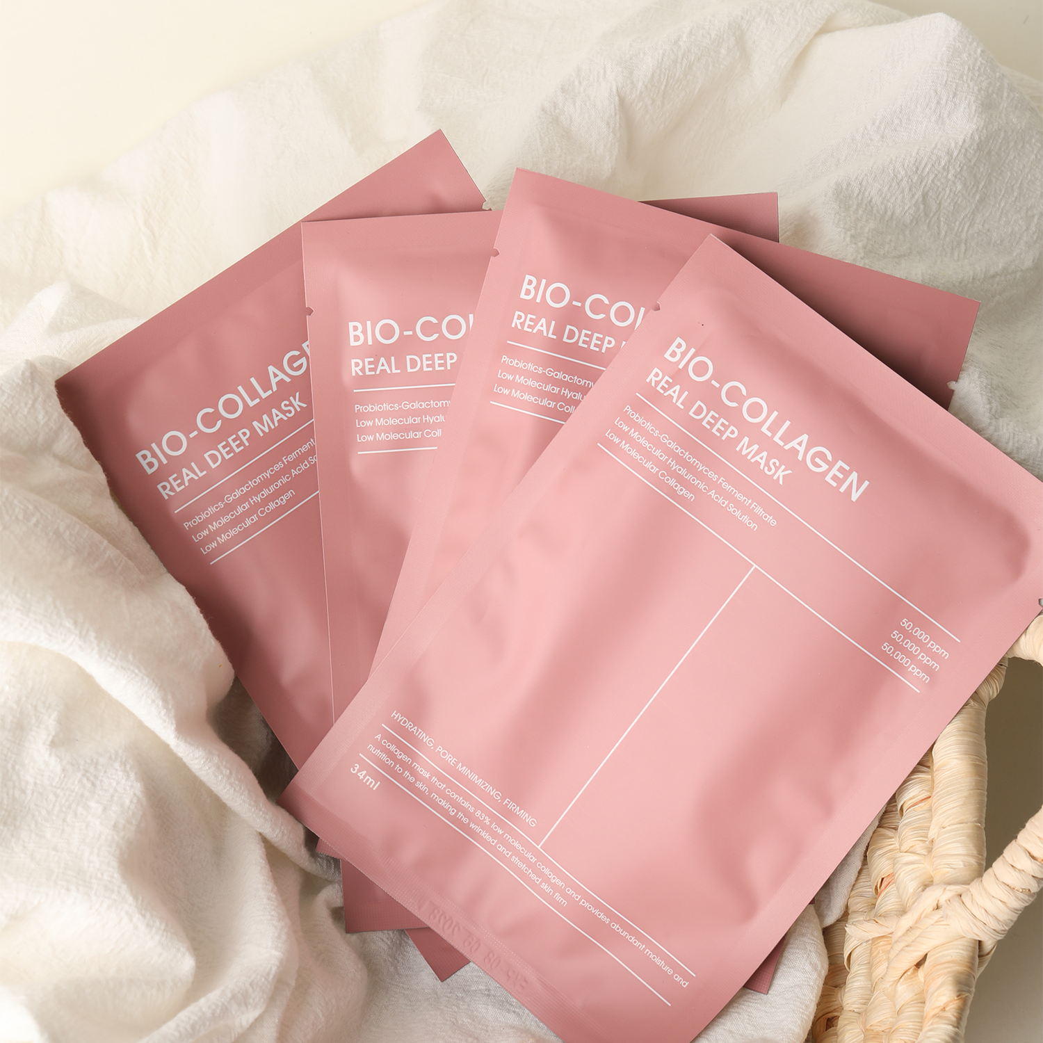 Bio-Collagen Real Deep Facial Lifting Anti-Wrinkle Mask -Pack of 4 Exp.09/2028