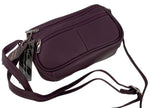 Purple Soft Cowhide Leather Small Handbag Crossbody Shoulder Bag  Purse 4 Women