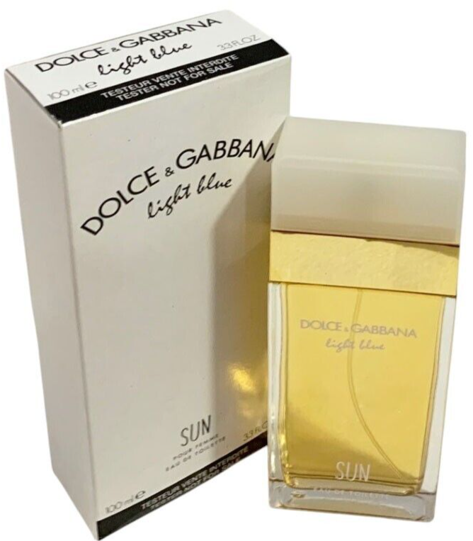 Dolce & Gabbana Light Blue Sun 100ml/3.4oz Eau De Toilette Spray in White Box