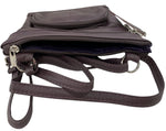 New PURPLE Leathers Crossbody Messenger Purse Bag 5 Pockets, Adjustable Strap