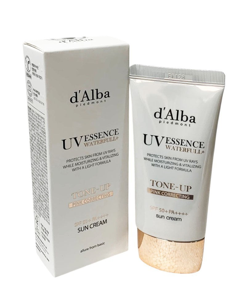 D'ALBA Waterfull UV Essence Tone-Up Sun Cream Pink Correcting SPF 50+PA++++ 50ml