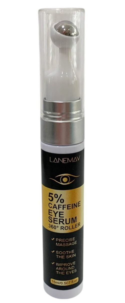 5% Caffeine Eye Serum Anti-Aging Under Eye Roller Cream for Dark Circles Puffin