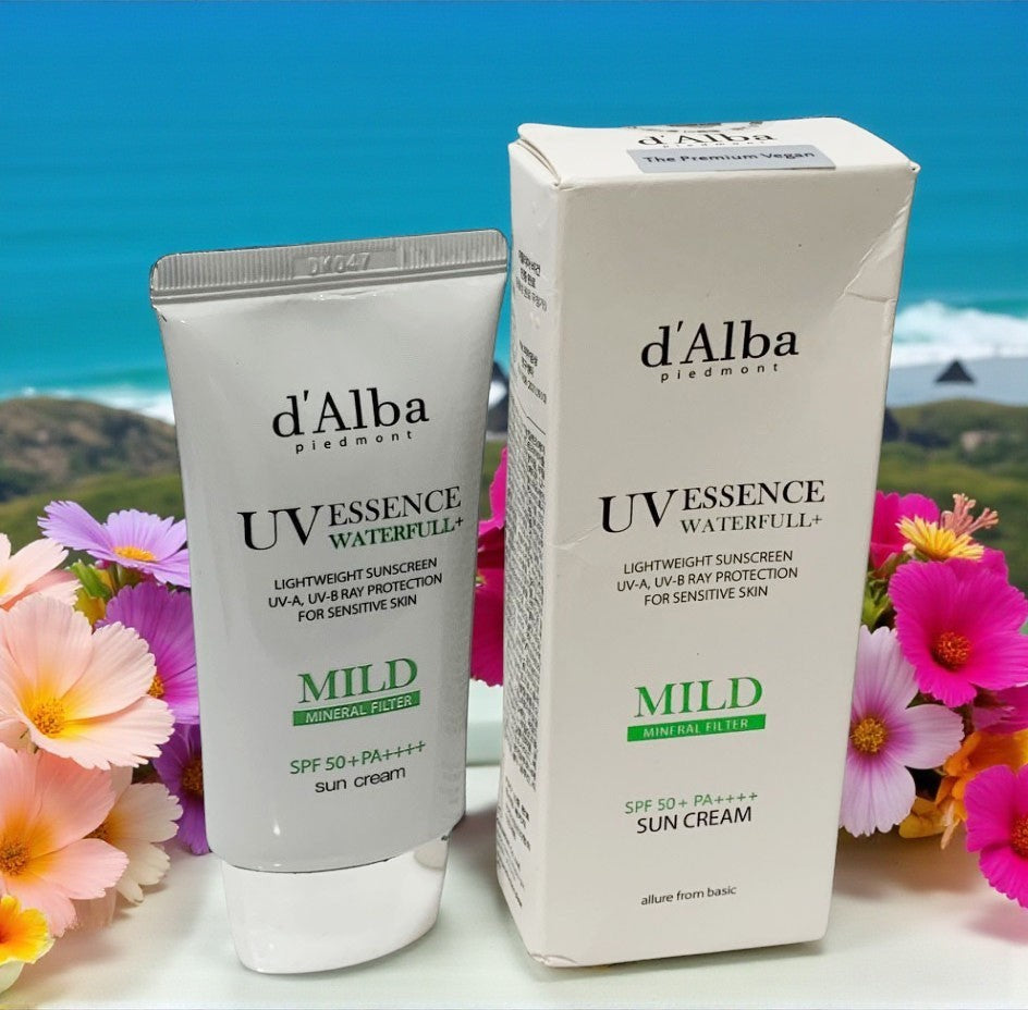D'ALBA UV ESSENCE WATERFULL  MILD Sun Cream SPF50+ PA++++ 4 SENSITIVE SKIN 1.7oz