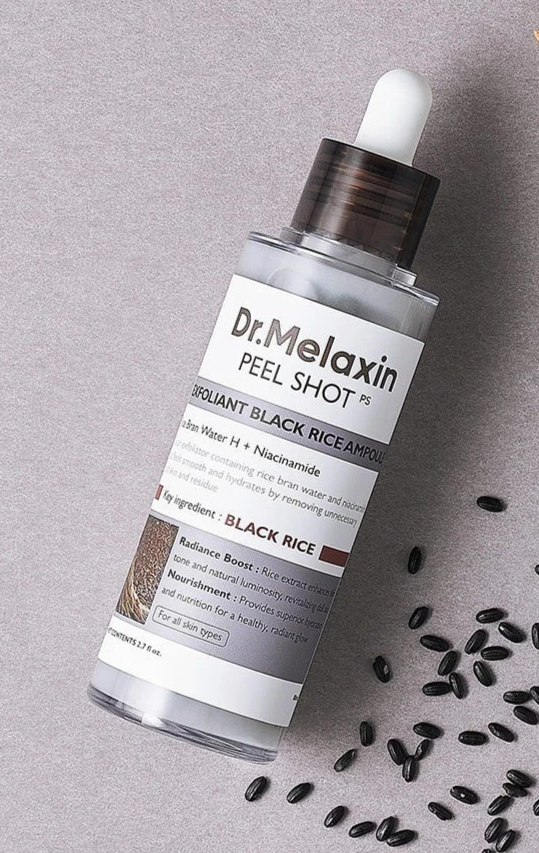 Dr. Melaxin Peel Shot Exfoliant Black Rice Ampoule 2.7oz/80 ml EXP DATE: 8/2028
