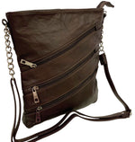 BROWN LARGE SOFT LEATHER MESSENGER SHOULDER BAG CROSS BODY SATCHEL FOR MEN/WOMEN