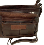 Brown Cowhide Leather Small Handbag Crossbody Shoulder Bag  Purse for Women