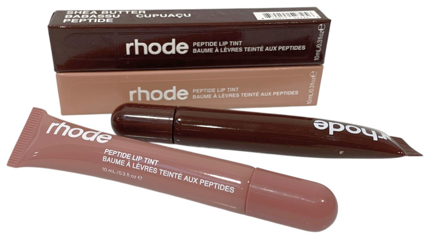 Rhode Peptide Lip Tint 10ml Shea Butter Sheer SET of 2: ESPRESSO & TOAST