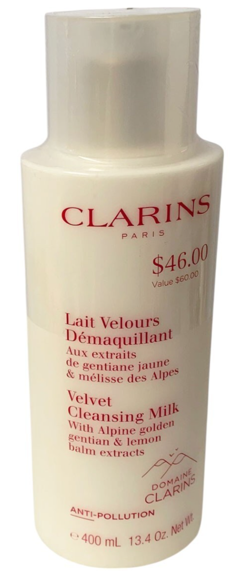 Clarins Velvet Cleansing Milk with Alpine Golden Gentian & Lemon Balm Extracts