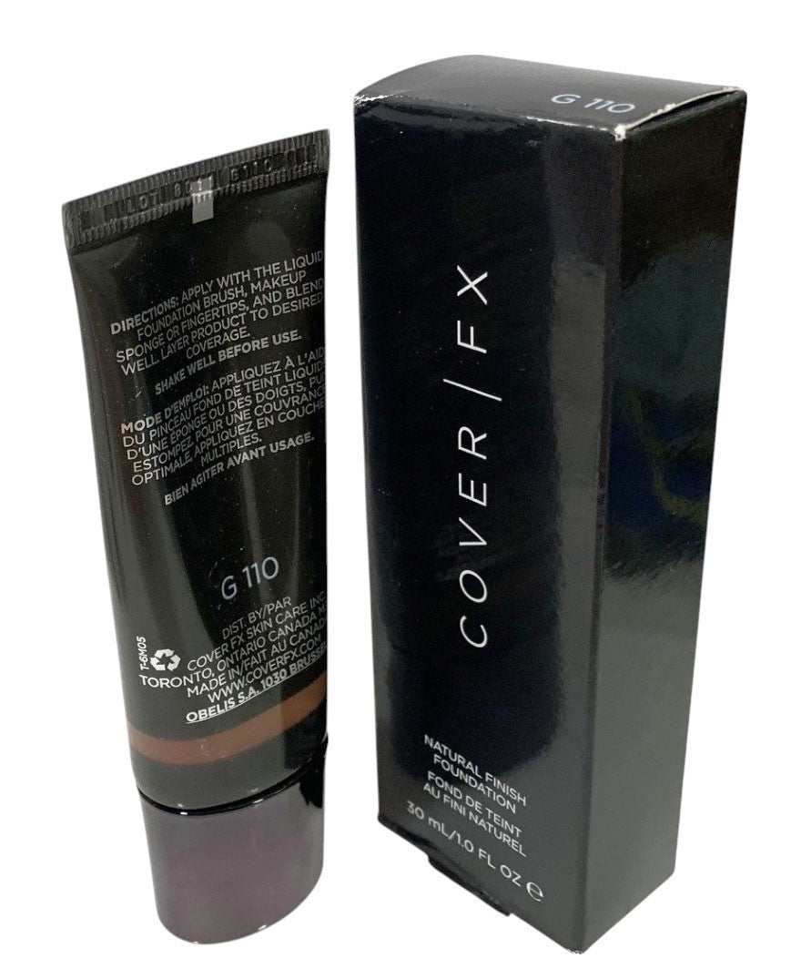 Cover FX Natural Finish Foundation - G 110 - 1oz/30ml -Sealed - New in Box