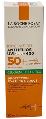 LA ROCHE-POSAY ANTHELIOS UVMUNE 400 50+GEL-CREAME OIL CONTROL SET OF 2 EX. 10/28