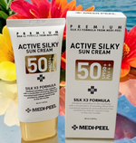 MEDI PEEL Active Silky Sun Cream SPF50+ PA+++ 50ml /1.69oz Exp 02/28 SET of 2