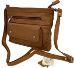 Brown Lt Cowhide Leather Small Handbag Crossbody Shoulder Bag  Purse for Women