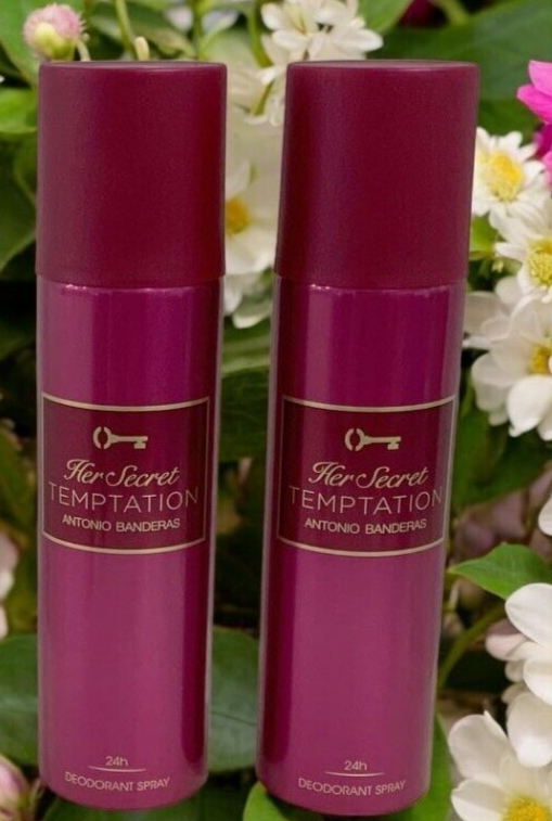 Antonio Banderas Her Secret Temptation 24h Deodorant Spray 5.1 Fl Oz 2 Pack Read
