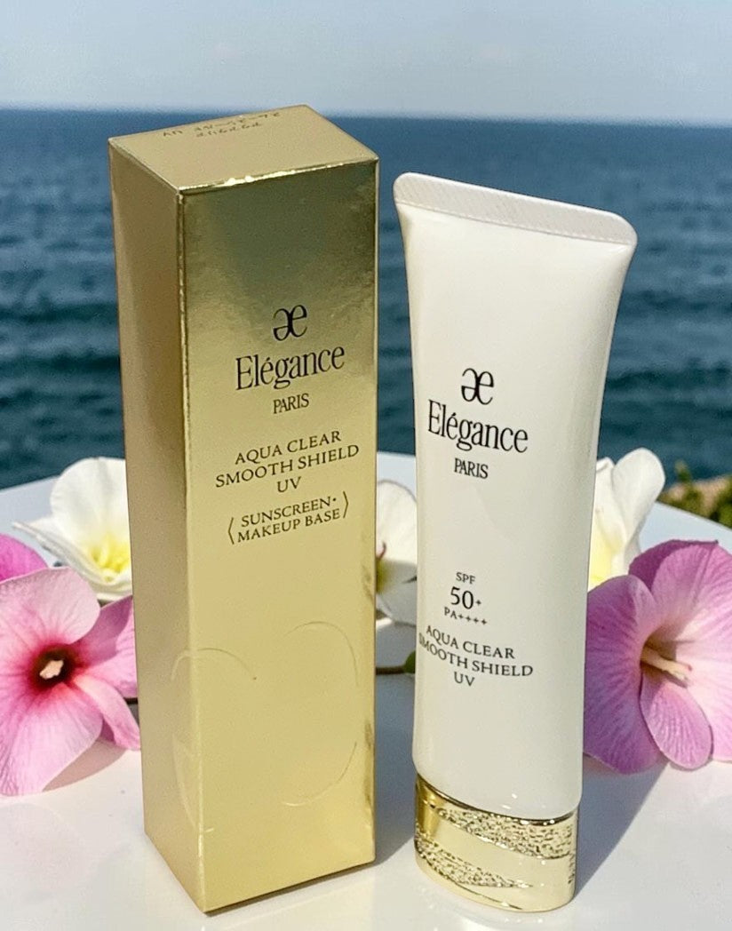 Elegance Aqua Clear Smooth Shield UV SPF50+ PA++++ Sunscreen Makeup Base 50ml