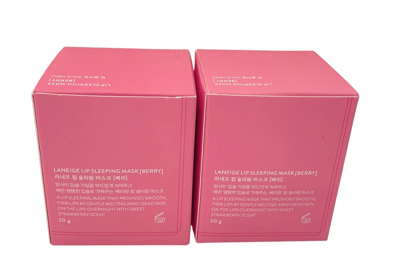 LANEIGE Lip Sleeping Mask Berry 20g Lip Care Moisture Treatment  2 PACK Exp 7/28