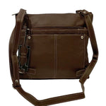 BROWN WOMEN MEDIUM COWHIDE LEATHER CROSS BODY SHOULDER BAG HANDBAG PURSE HOBO