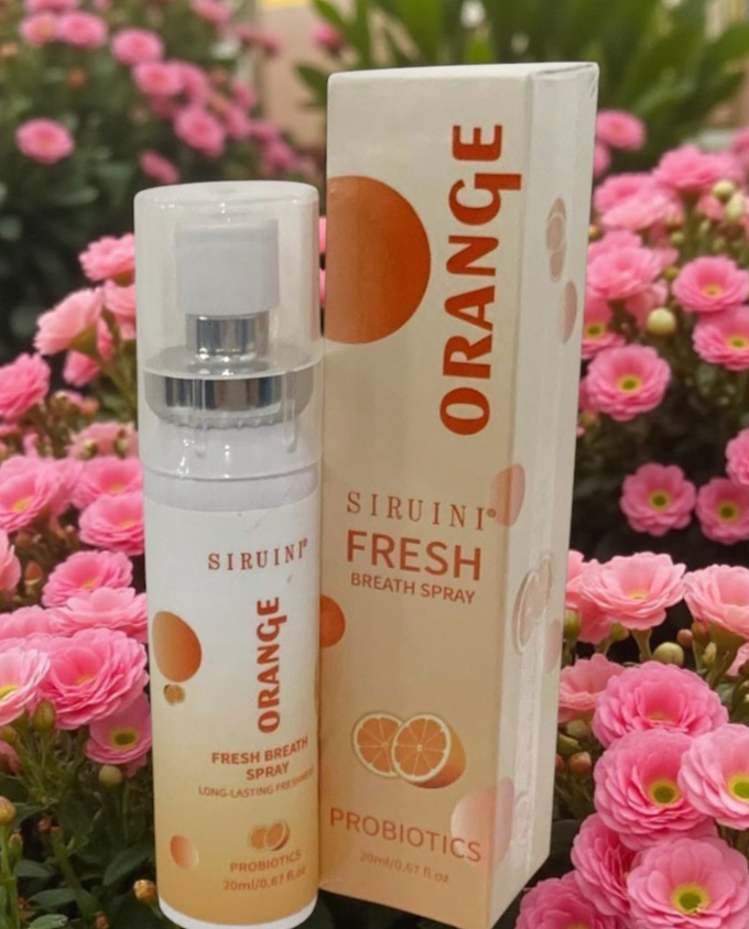 SIRUINI PROBIOTICS FRESH BREATH ORANGE MOUTH SPRAY ORAL HEALTH FORMULA 20ml