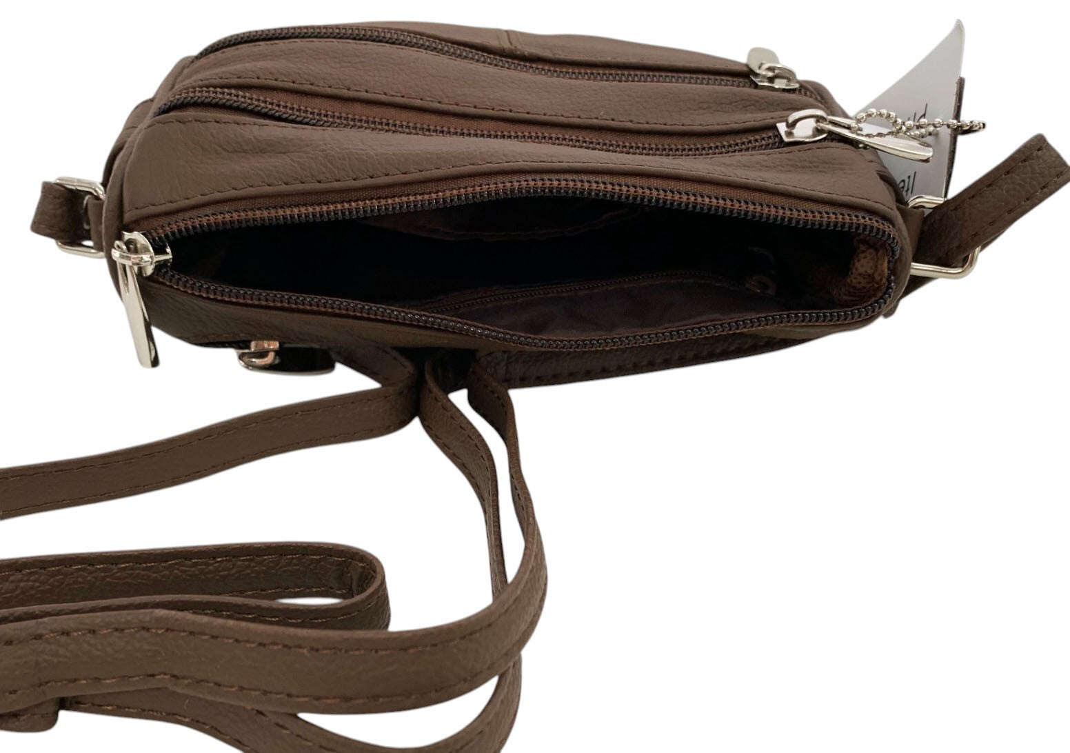 Brown Soft Cowhide Leather Small Handbag Crossbody Shoulder Bag  Purse for Women