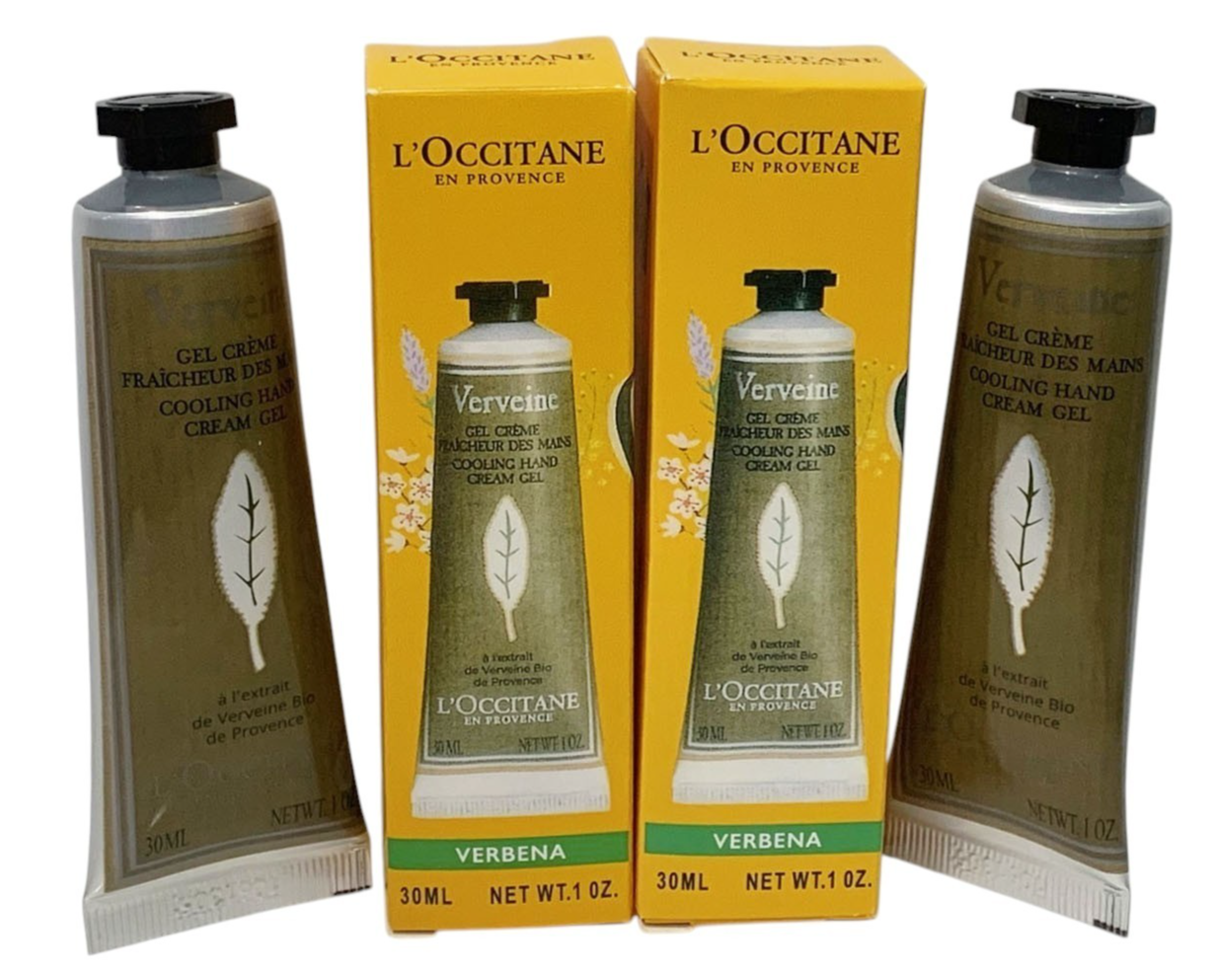 L'OCCITANE PROVENCE AROUND THE WORLD VERBENA Cooling Hand Cream 30ml SET OF 2