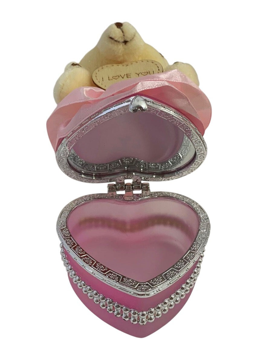 I Love You Bear With Heart Shaped Jewelry Gift Boxes SET OF 4 as On The Pictures
