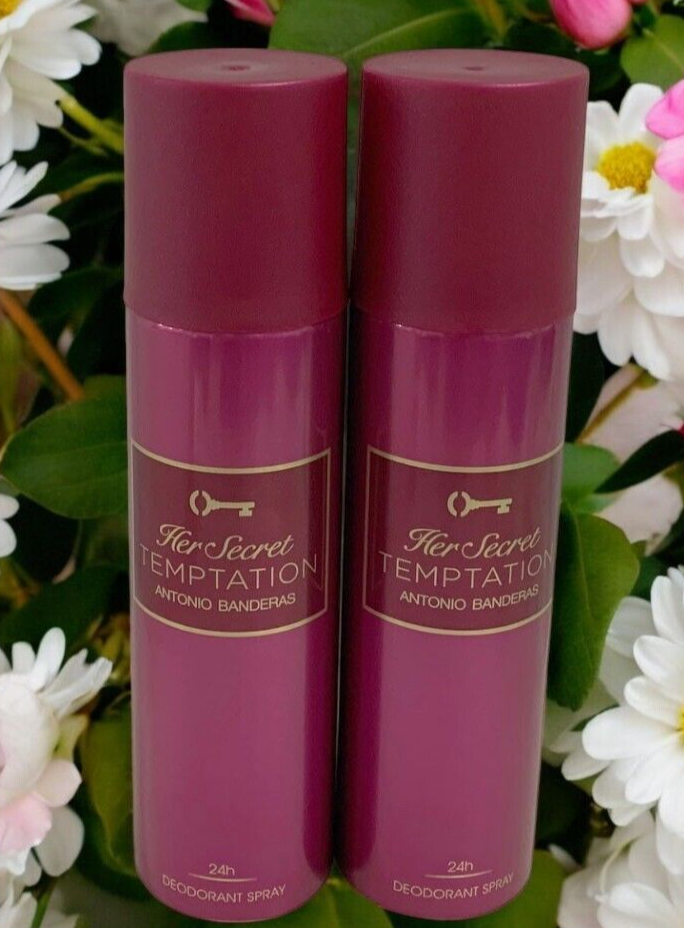 Antonio Banderas Her Secret Temptation 24h Deodorant Spray 5.1 Fl Oz 2 Pack Read