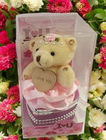 I Love You Bear With Heart Shaped Jewelry Gift Boxes SET OF 2 Red and Pink