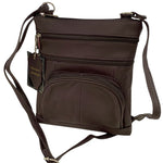 New PURPLE Leathers Crossbody Messenger Purse Bag 5 Pockets, Adjustable Strap
