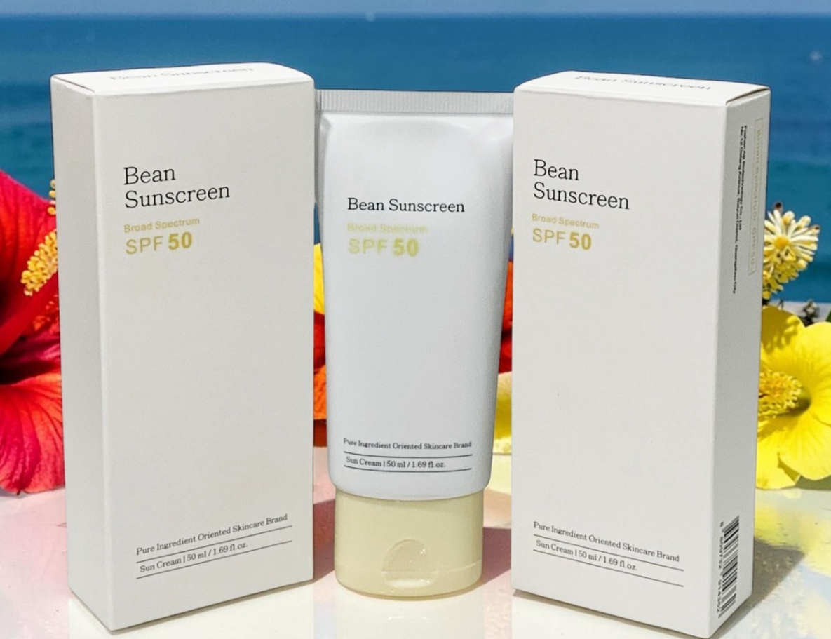 Bean Sunscreen-Lightweight SPF 50 No White Cast Sun Cream 50ml SET OF 2 Ex 08/28