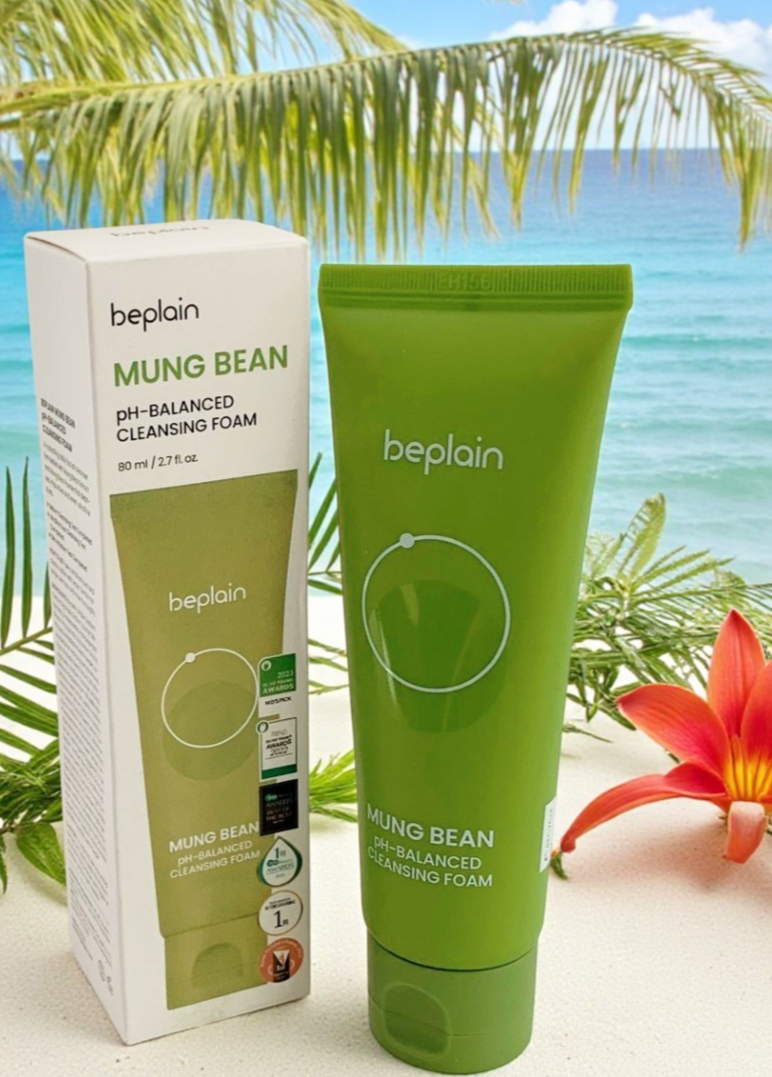 BEPLAIN Mung Bean pH-Balanced Cleansing Foam 80ml/2.7oz Fresh in Box Exp 08/28