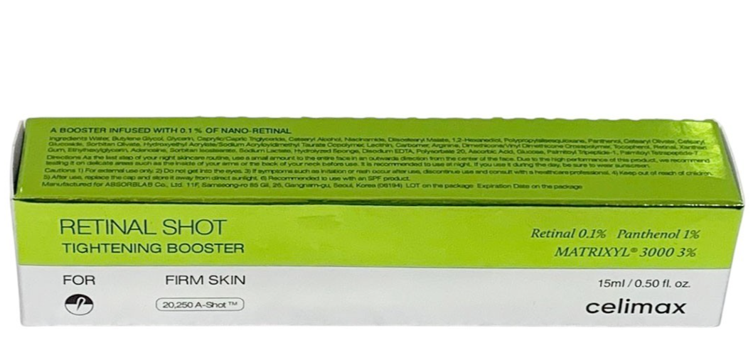 CELIMAX Vita-A Retinal Shot Tightening Booster For Firm Skin 15ml Exp 02/2029