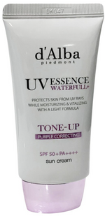 D'ALBA WATERFULL UV ESSENCE TONE-UP VEGAN PURPLE CORRECTING SUNSCREEN SET OF 2