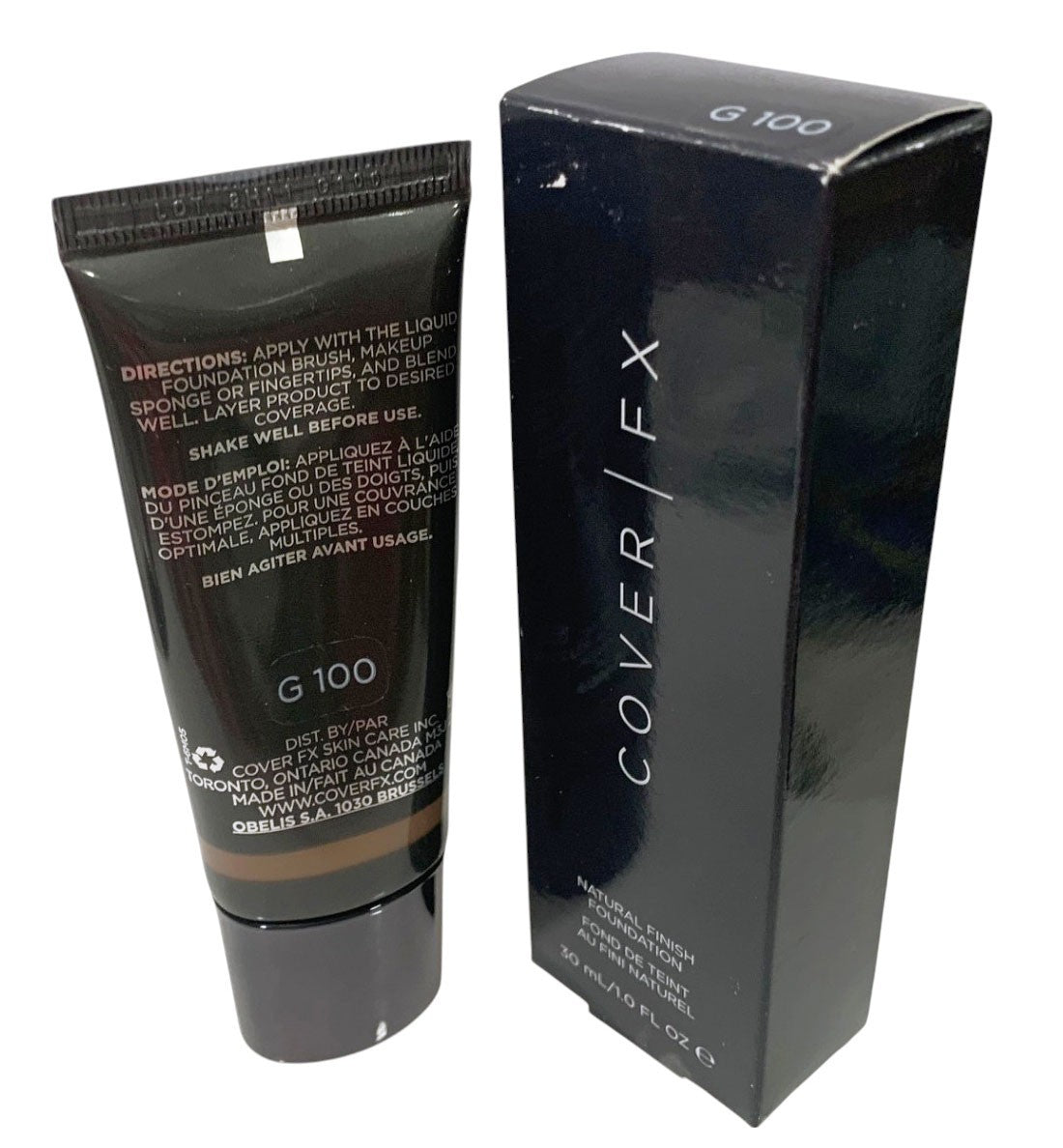 Cover FX Natural Finish Foundation - G 100 - 1oz/30ml -Sealed - New in Box