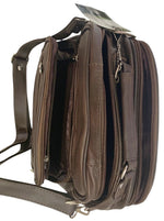 Brown Large Cowhide Leather Messenger Crossbody Shoulder Bag Satchel for Men