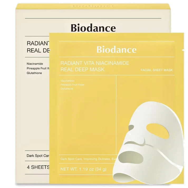 Biodance RADIANT VITA NIACINAMIDE REAL DEEP MASK PACK OF 8 - DARK SPOT CARE