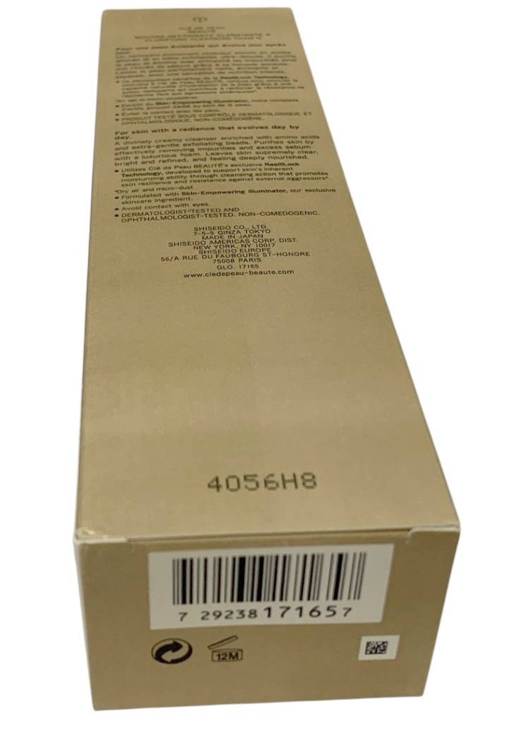 Cle De Peau Clarifying Cleansing Foam - Size 125mL / 4.6 Oz. NEW IN SEALED BOX