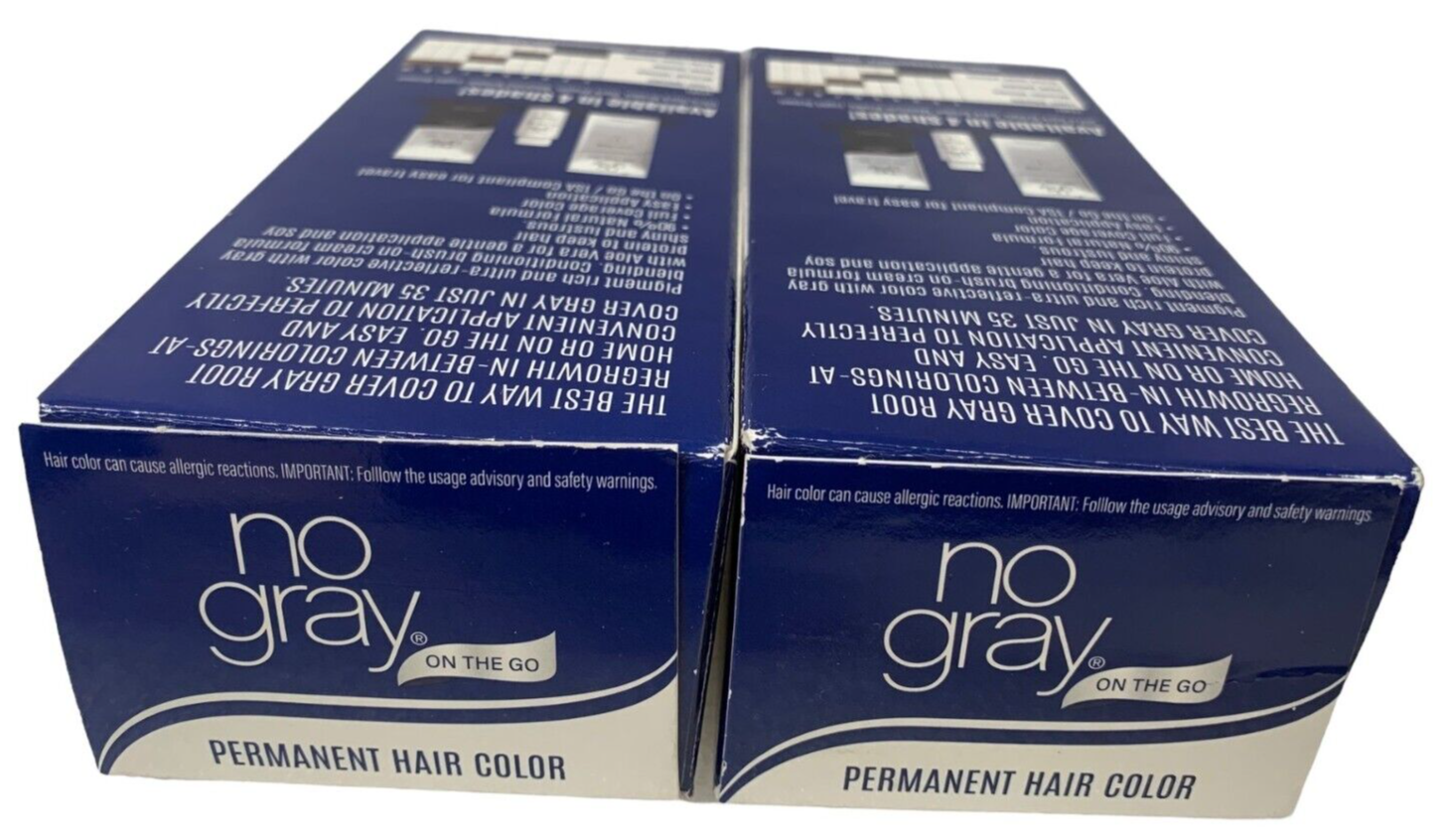 2-No Gray Permanent Root Touch up Ammonia Free MEDIUM BROWN Hair Color NIB
