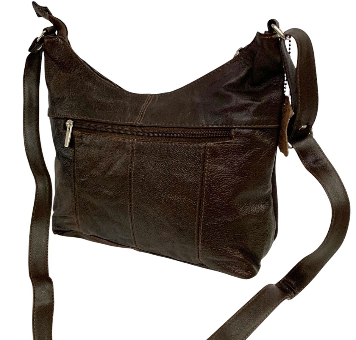 Brown Women Vintage Leather Cross Body Shoulder Bag Handbag Purse Hobo Satchel