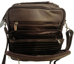Brown Large Cowhide Leather Messenger Crossbody Shoulder Bag Satchel for Men