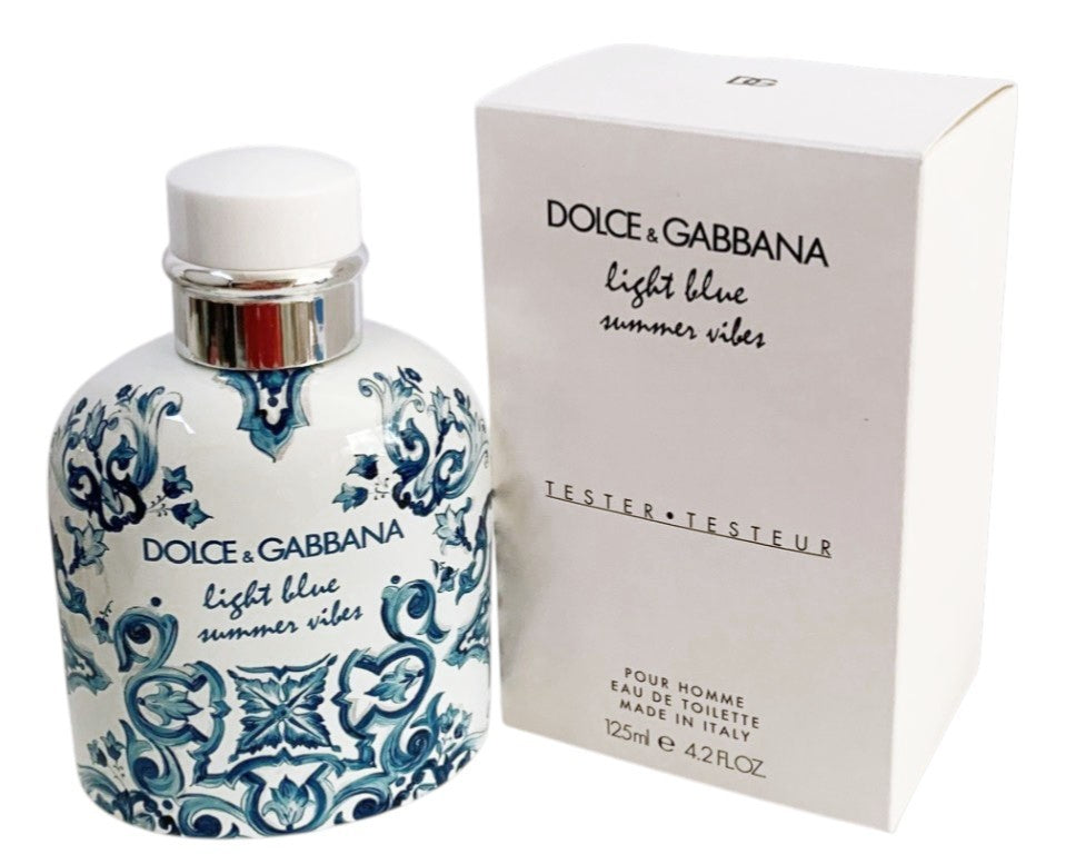 DOLCE & GABBANA LIGHT BLUE SUMMER VIBES EDT SPRAY FOR MEN 4.2oz New in White Box