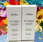 D'ALBA UV ESSENCE WATERFULL  MILD Sun Cream SENSITIVE SKIN 1.7oz GREEN SET OF 2