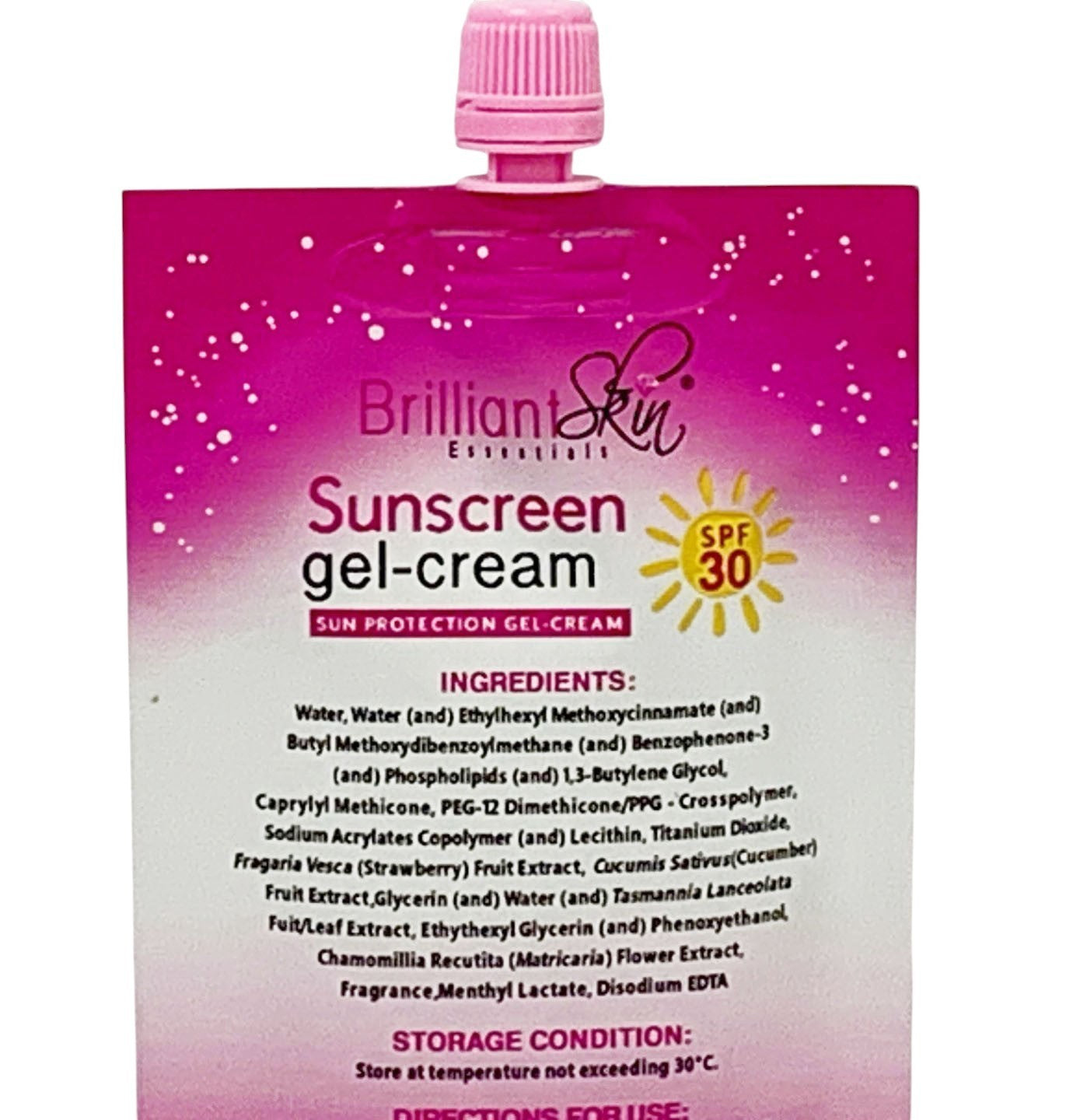 Brilliant Skin Essentials Sunscreen Gel-Cream SPF30 Sachet SET OF 2 (50g each)