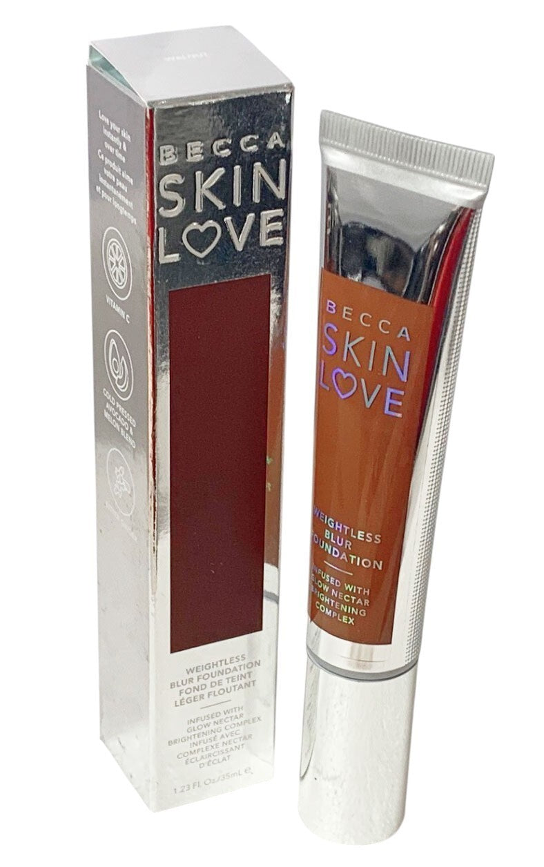 2-Becca Skin Love Weightless Blur Foundation Brightening Complex-Walnut, 1.23 oz